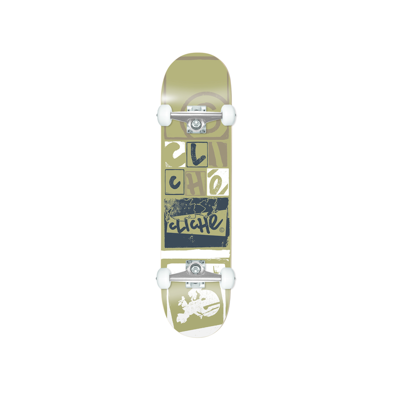 Cliché skateboard complet 7.75 X 31.18 Letter Press Gold